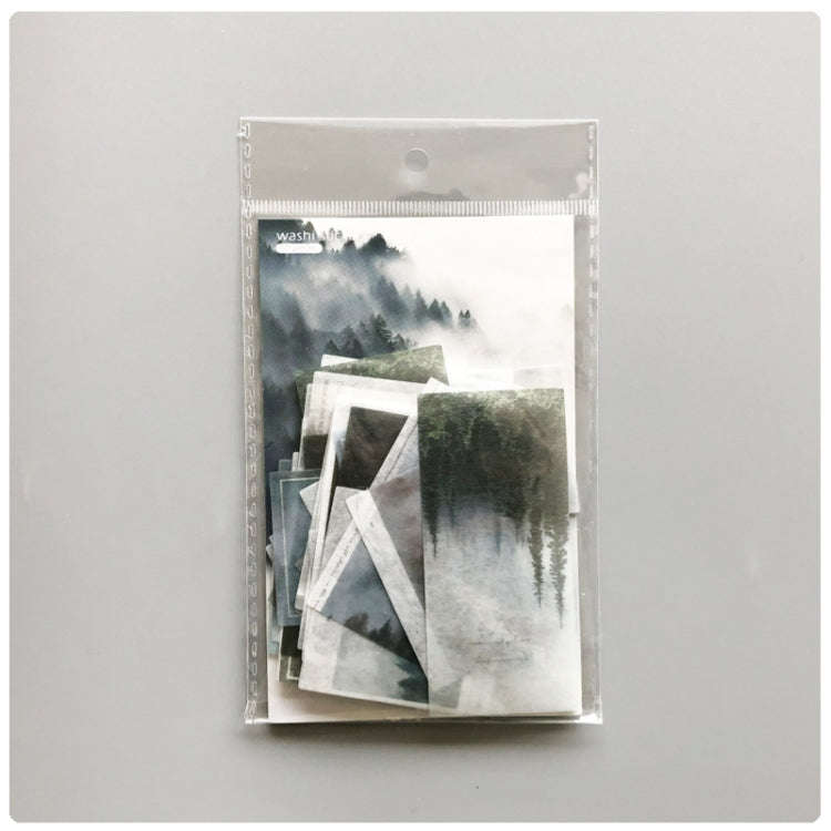 50pcs /Pack Handbook Stickers Small Fresh Stickers DIY Diary Material, Style: Poetry and Far Away