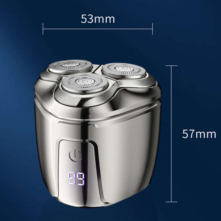 Mini Magnetic Head Shaver Smart LED Display Electric Shaver, Color: Gun-color