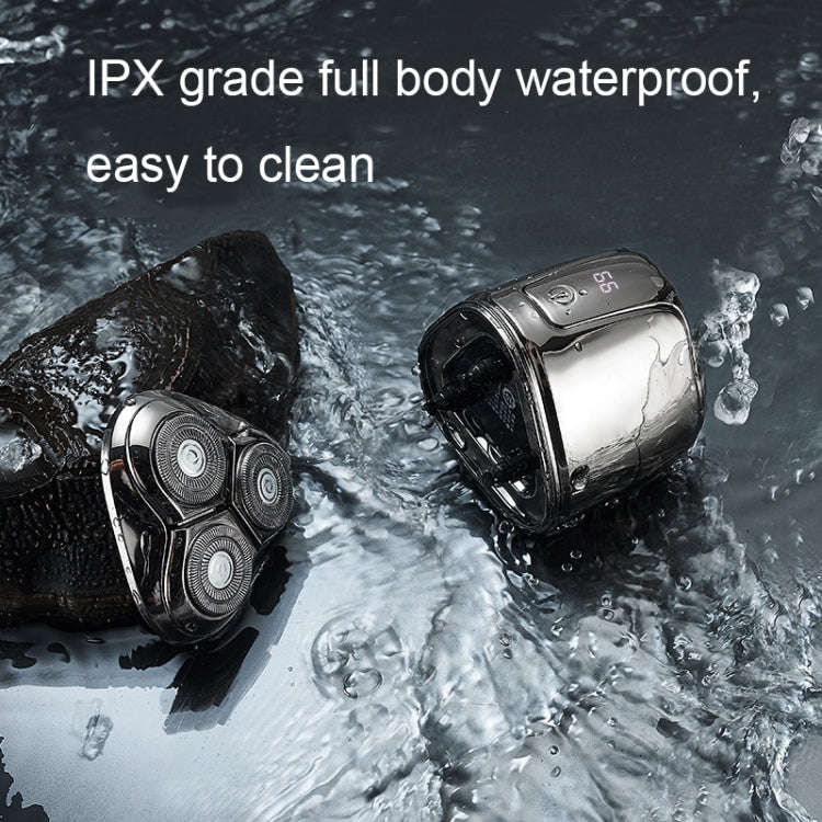 Mini Magnetic Head Shaver Smart LED Display Electric Shaver, Color: Green