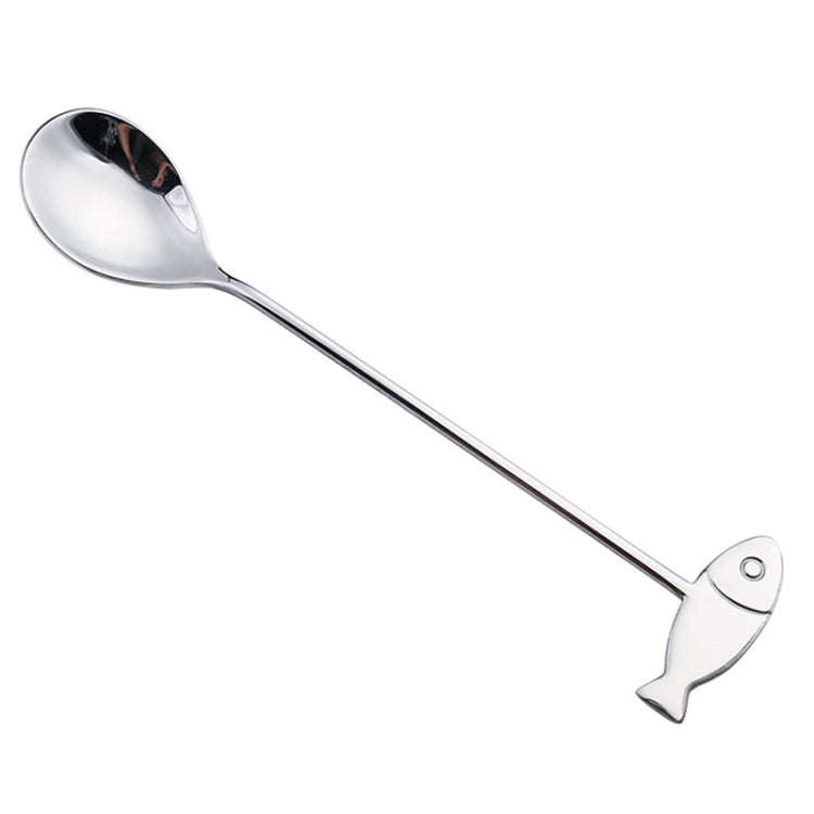304 Stainless Steel Cartoon Pet Stirring Spoon Fork Fruit Fork Dessert Scoop, Style: Fish Spoon (...