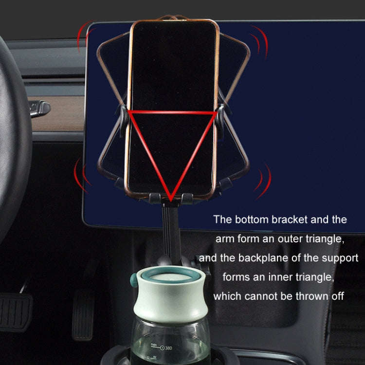 Car Centre Navigation Mobile Phone Holder 360 Rotating Water Cup Holder, Size: Large