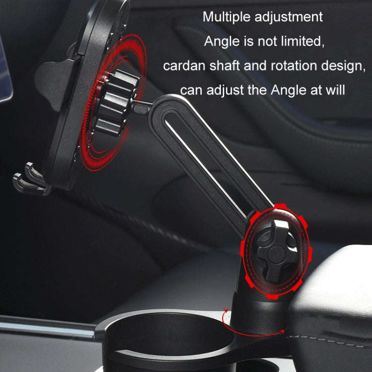 Car Centre Navigation Mobile Phone Holder 360 Rotating Water Cup Holder, Size: Large