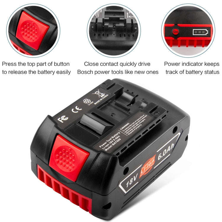 3000mAh 18V Electric Tool Battery Electrical Drilling Spare Battery, For Bosch BSH180 / CAG180-01...