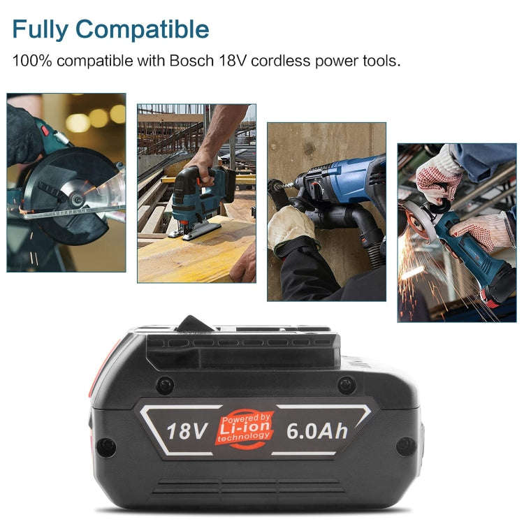 3000mAh 18V Electric Tool Battery Electrical Drilling Spare Battery, For Bosch BSH180 / CAG180-01...