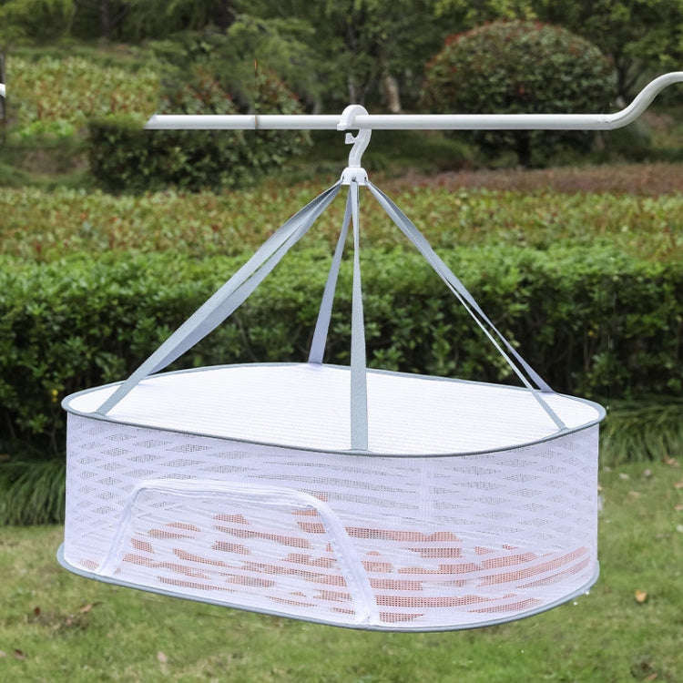 40 x 60cm  Foldable Drying Fishing Vegetables Fish Net Hanging Clothes Drying Storage Shelf, Spec...