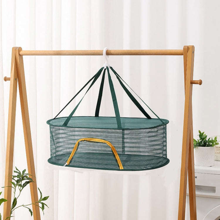 40 x 60cm  Foldable Drying Fishing Vegetables Fish Net Hanging Clothes Drying Storage Shelf, Spec...