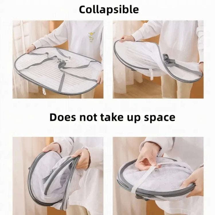 40 x 60cm  Foldable Drying Fishing Vegetables Fish Net Hanging Clothes Drying Storage Shelf, Spec...