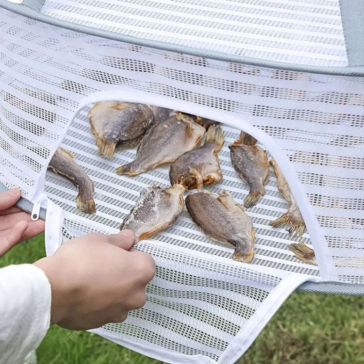 40 x 60cm  Foldable Drying Fishing Vegetables Fish Net Hanging Clothes Drying Storage Shelf, Spec...