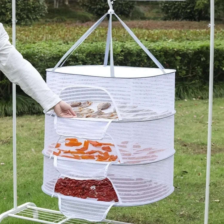 40 x 60cm  Foldable Drying Fishing Vegetables Fish Net Hanging Clothes Drying Storage Shelf, Spec...