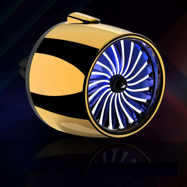 Car Fragrance Super Engine Car Air Conditioning Aroma Diffuser Outlet Ornament, Model: Golden Blu...