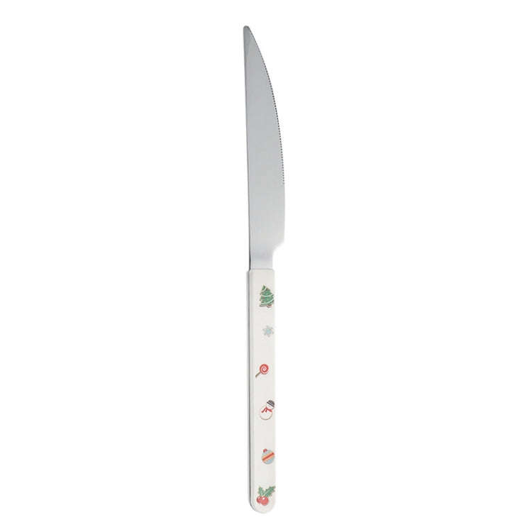 Christmas Cartoon Cutlery Cute Clip Handle Tableware, Style: Knife