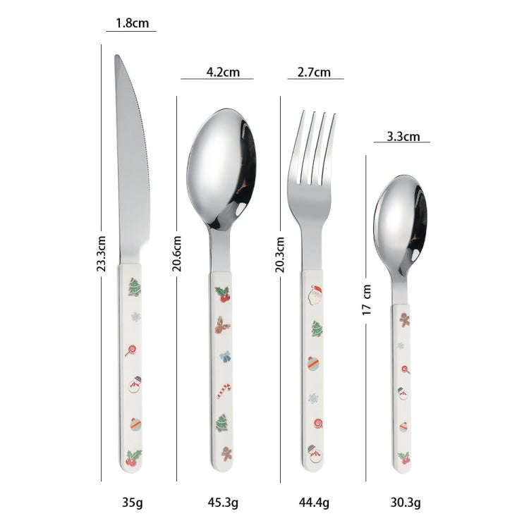 Christmas Cartoon Cutlery Cute Clip Handle Tableware, Style: Fork