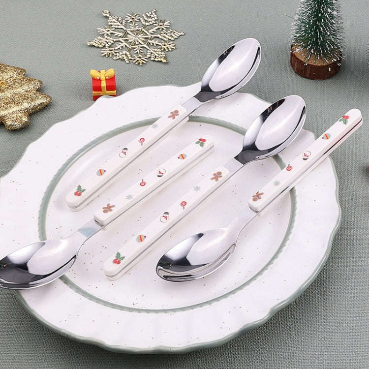 Christmas Cartoon Cutlery Cute Clip Handle Tableware, Style: Small Spoon