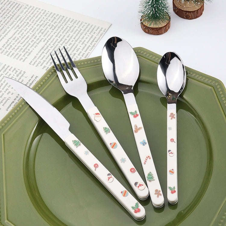 Christmas Cartoon Cutlery Cute Clip Handle Tableware, Style: Small Spoon