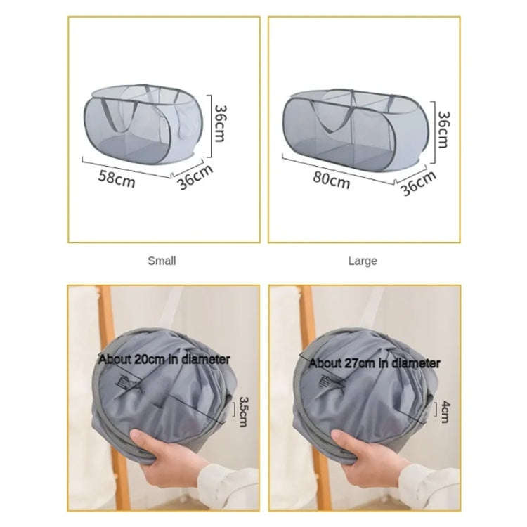Foldable Storage Basket Household Layered Thickened Dirty Laundry Basket, Spec: 2 Grids Black