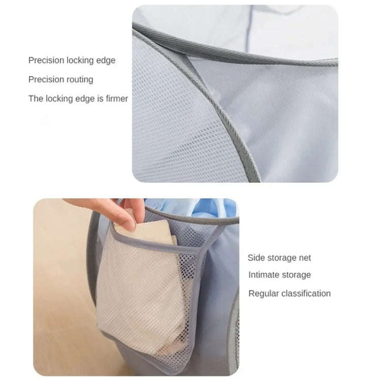 Foldable Storage Basket Household Layered Thickened Dirty Laundry Basket, Spec: 2 Grids Gray