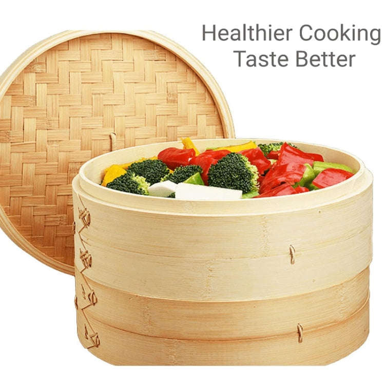 Bamboo Bun Steamer Food Veggie Steamer Basket, Size: 27cm Cage