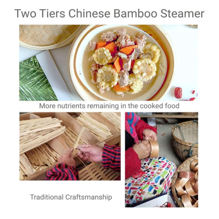 Bamboo Bun Steamer Food Veggie Steamer Basket, Size: 27cm Cage