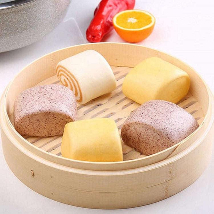 Bamboo Bun Steamer Food Veggie Steamer Basket, Size: 21cm Cover