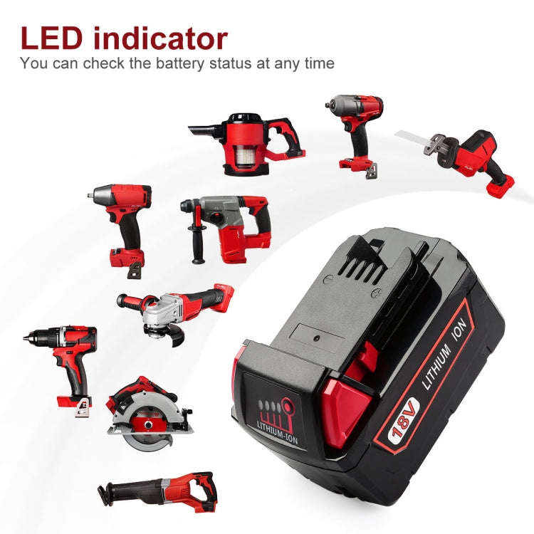 6.0Ah For Milwaukee 48-11-1811 / 48-11-1815 / 48-11-1820 18V Power Lithium Battery Electric Tool ...