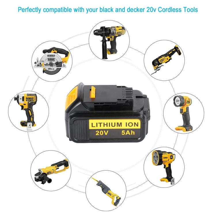 6000mAh For Dewalt DCB180 / DCB181 / DCB200 20V Electrical Tools Spare Battery
