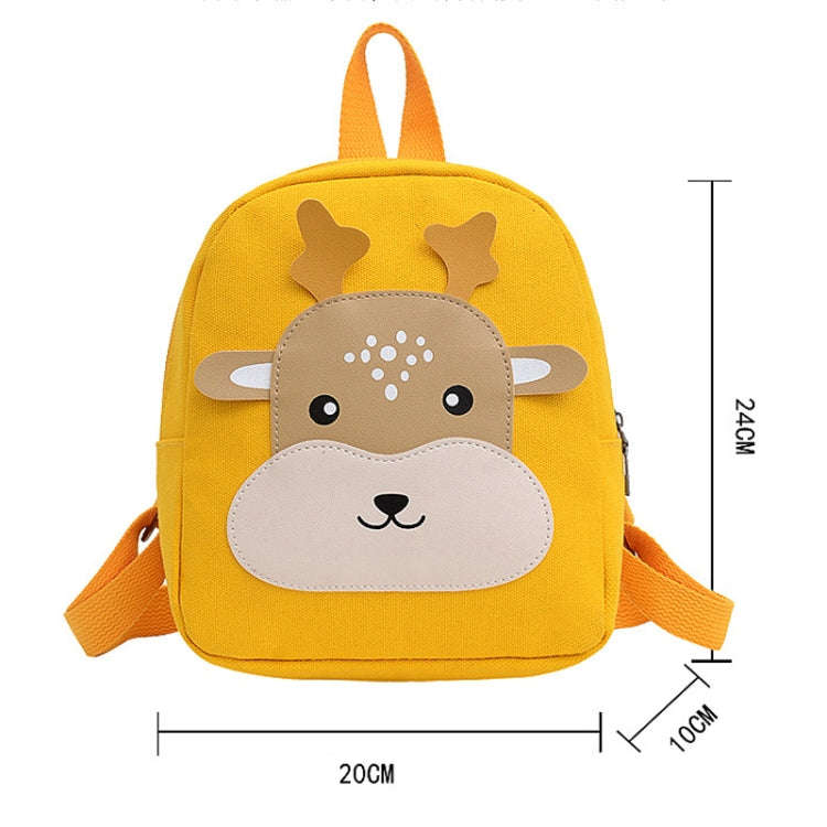 Cartoon Kindergarten Schoolbag Boys And Girls Baby Cute Canvas Shoulder Bag, Color: Deer Black
