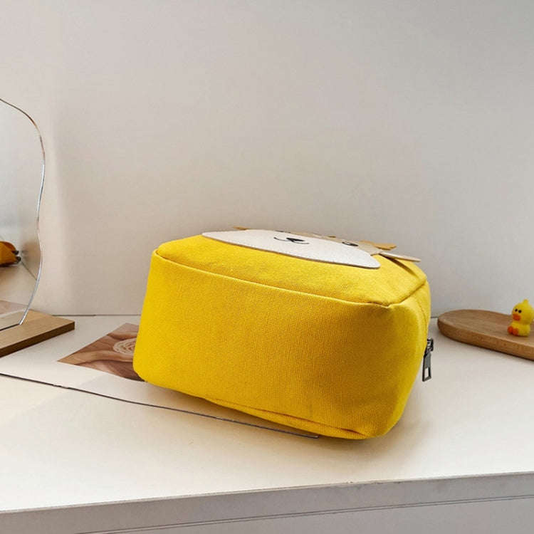 Cartoon Kindergarten Schoolbag Boys And Girls Baby Cute Canvas Shoulder Bag, Color: Deer Yellow