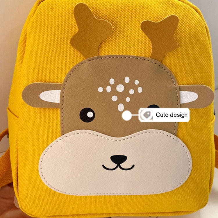 Cartoon Kindergarten Schoolbag Boys And Girls Baby Cute Canvas Shoulder Bag, Color: Deer Black