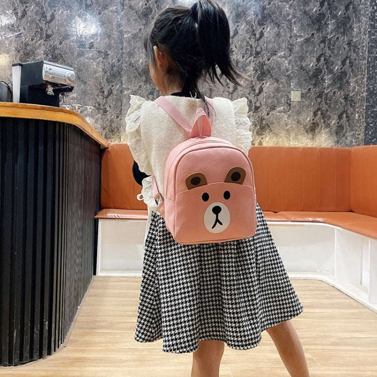 Cartoon Kindergarten Schoolbag Boys And Girls Baby Cute Canvas Shoulder Bag, Color: Deer Black