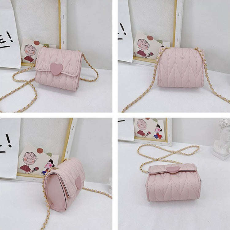 Children Chain Bag Lovely Princess Lingerie Shoulder Crossbody Bag(Pink)