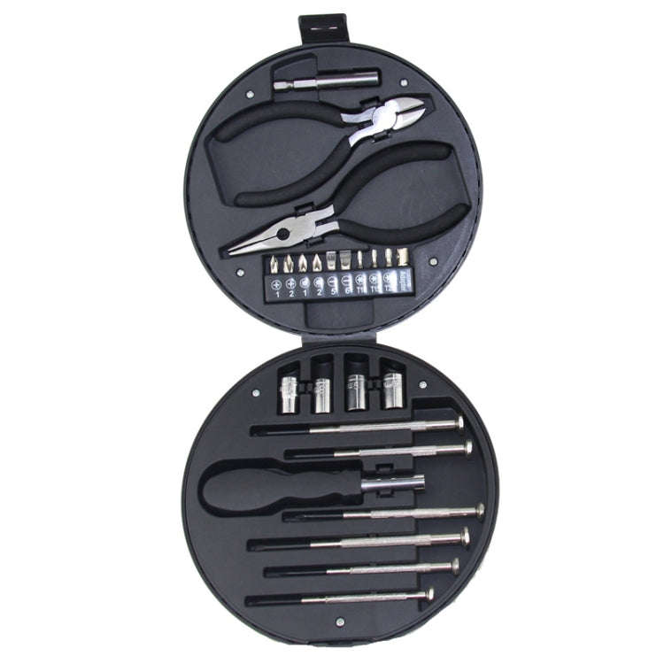 24 In 1 Tire Shaped Tool Set Home Hardware Utility Combinations(Black)