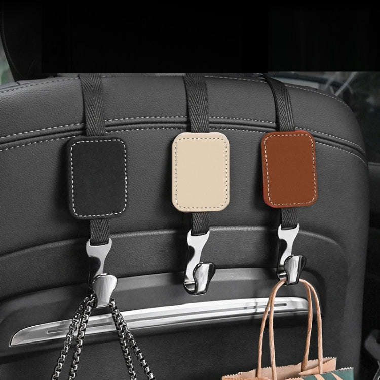 Car Rear Seat Backrest Suede Interior Multifunctional Hook(Black)