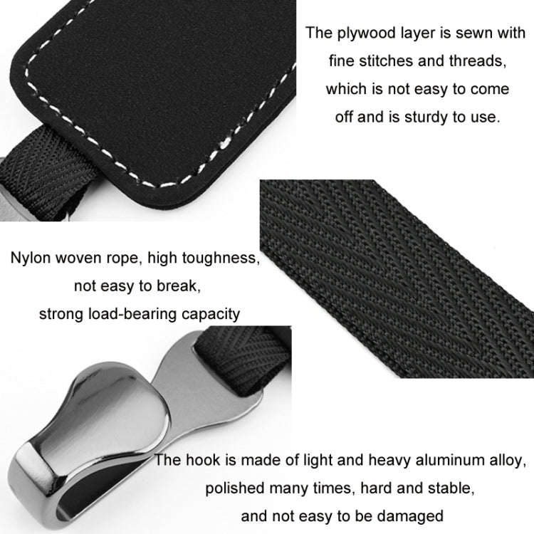 Car Rear Seat Backrest Suede Interior Multifunctional Hook(Black)