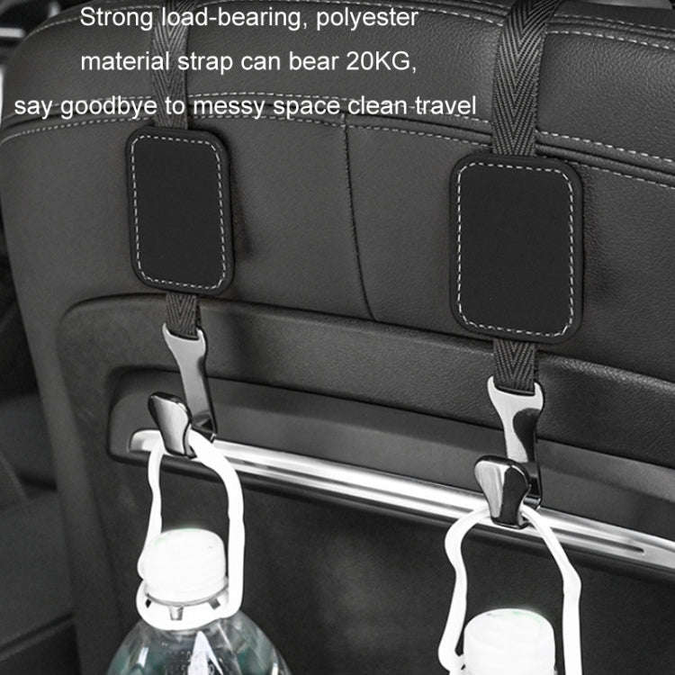 Car Rear Seat Backrest Suede Interior Multifunctional Hook(Beige)