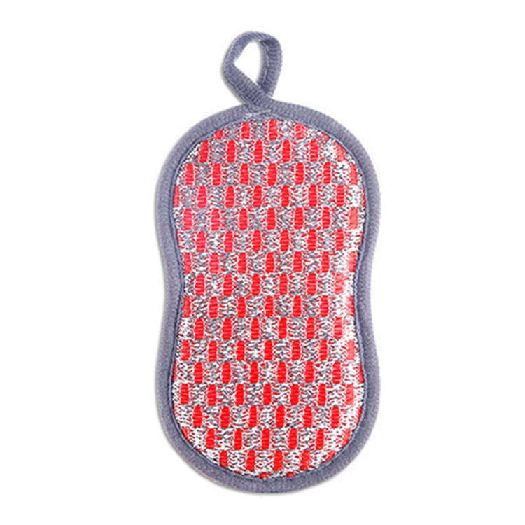 5pcs Double-sided Absorbent Kitchen Dishwashing Sponge Multifunctional Cleaning Rag, Style: Red