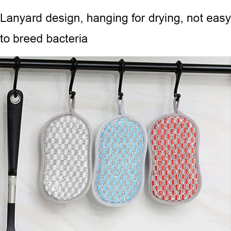 Double-sided Absorbent Kitchen Dishwashing Sponge Multifunctional Cleaning Rag, Style: 3pcs /set