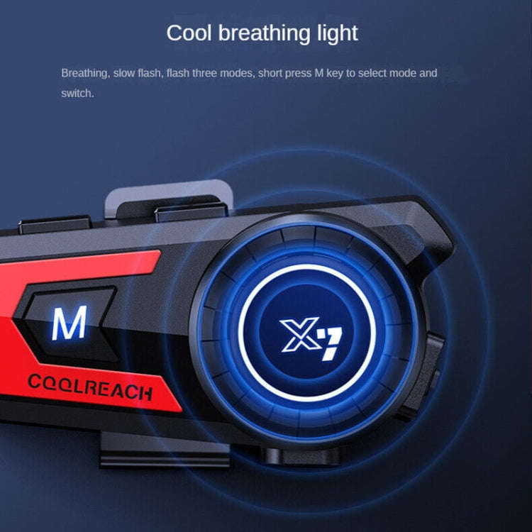 X7 Motorcycle Helmet Bluetooth Headset Riding Navigation Listening Song Soft Hard Wheat(Blue)