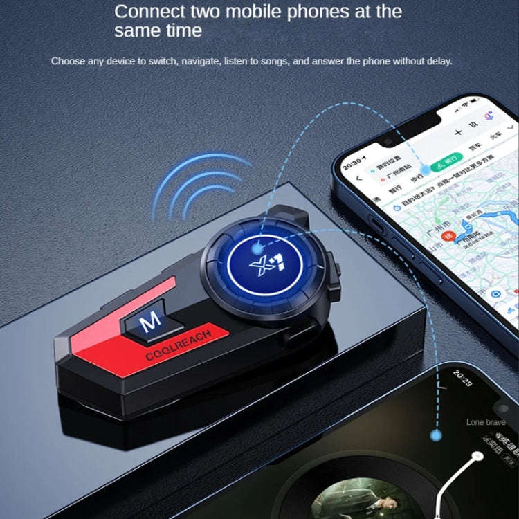 X7 Motorcycle Helmet Bluetooth Headset Riding Navigation Listening Song Soft Hard Wheat(Blue)