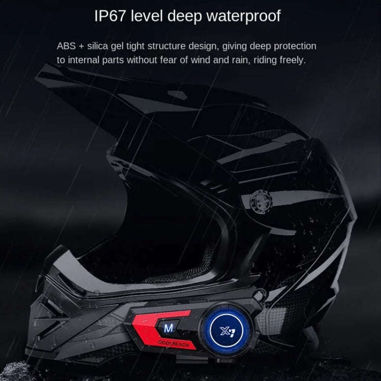 X7 Motorcycle Helmet Bluetooth Headset Riding Navigation Listening Song Soft Hard Wheat(Blue)