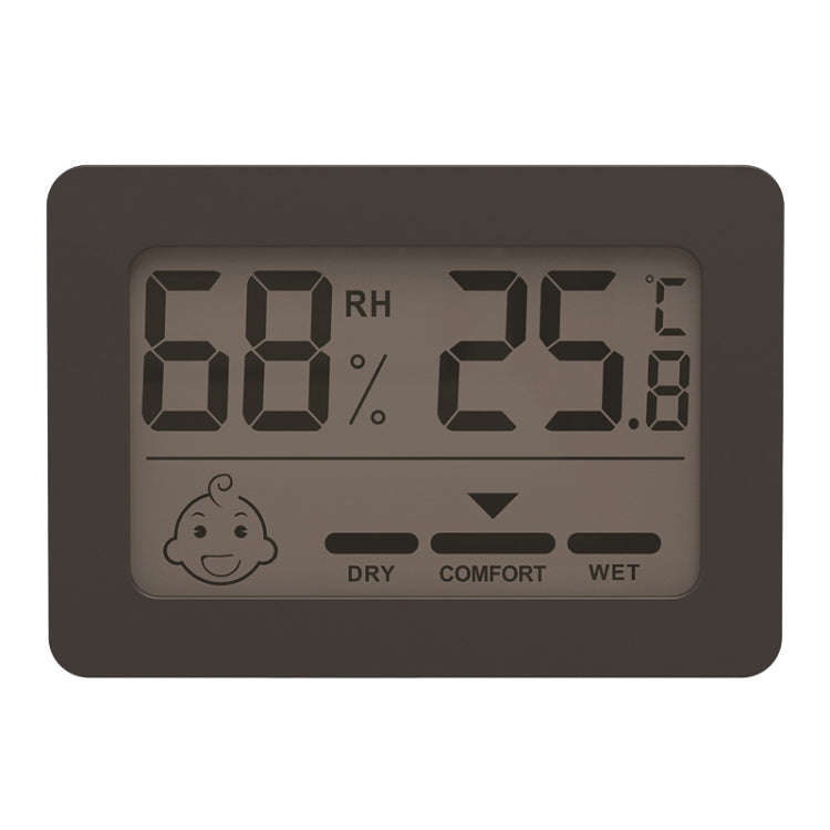 Household Indoor Mini Electronic Temperature And Humidity Meter With Stand(Black)