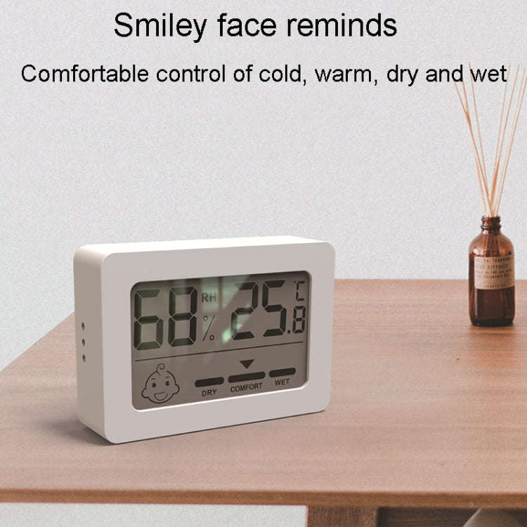 Household Indoor Mini Electronic Temperature And Humidity Meter With Stand(White)