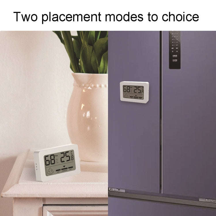 Household Indoor Mini Electronic Temperature And Humidity Meter With Stand(White)