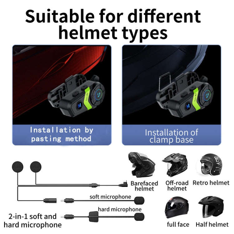 S3 Motorcycle Helmet Bluetooth Headset For Full and Half Helmets(Silver)