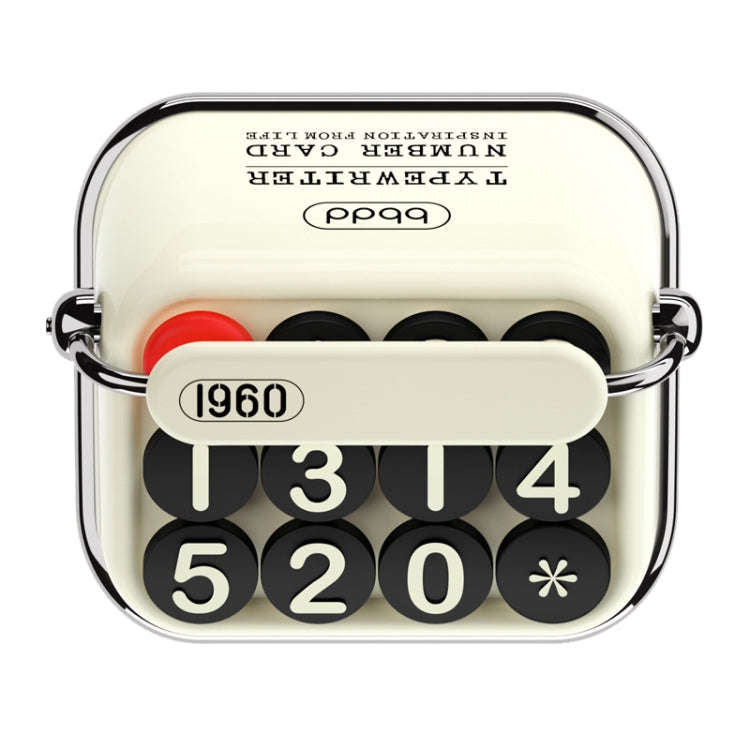 Bbdd Vintage Typewriter Temporary Parking License Plate Car Moving Phone Number Plaque(Beige)