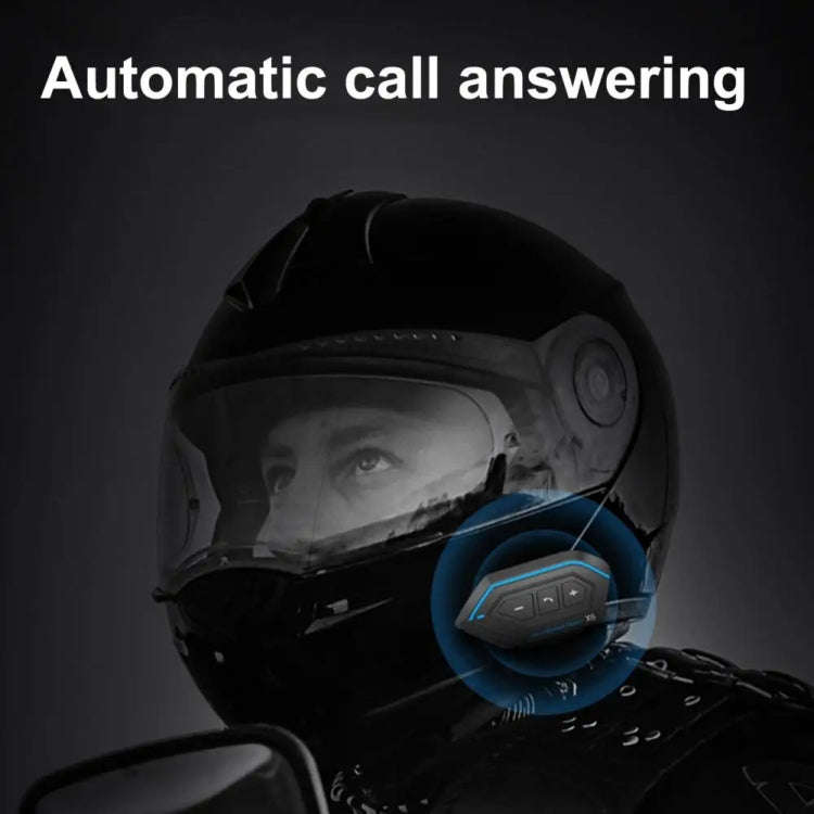 X6 Helmet Bluetooth Headset Wireless Waterproof Moto Handsfree Stereo Headphone(Hard Pipe Wheat)