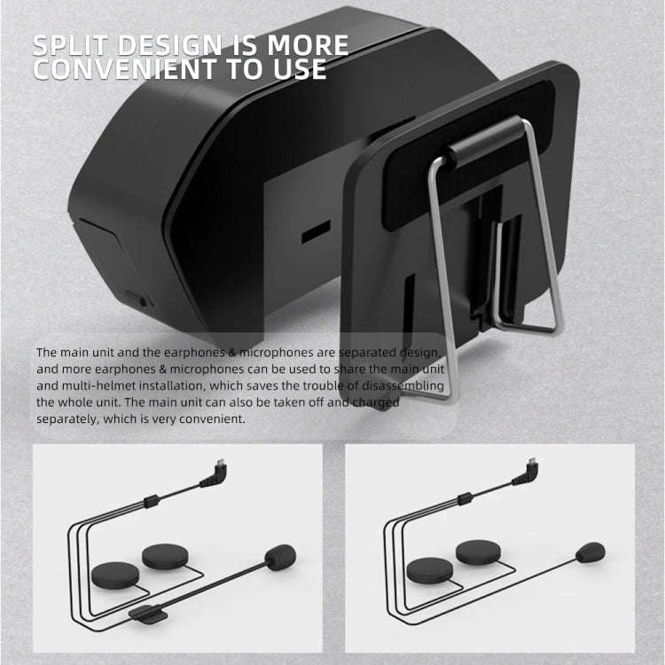 X6 Helmet Bluetooth Headset Wireless Waterproof Moto Handsfree Stereo Headphone(Hard Pipe Wheat)