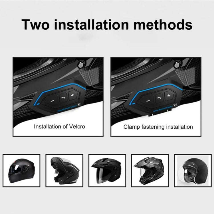 X6 Helmet Bluetooth Headset Wireless Waterproof Moto Handsfree Stereo Headphone(Soft Line Wheat)