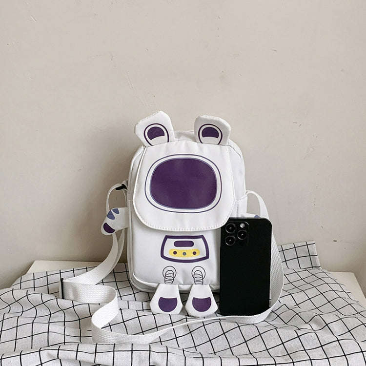 Cute Cartoon Student Crossbody Bag Lightweight Shoulder Bag(Purple)