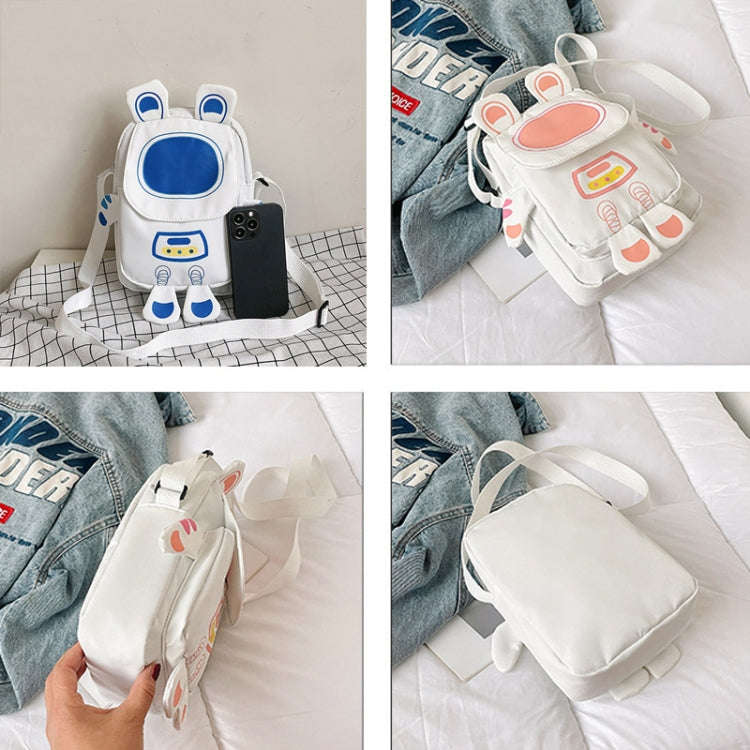 Cute Cartoon Student Crossbody Bag Lightweight Shoulder Bag(Blue)