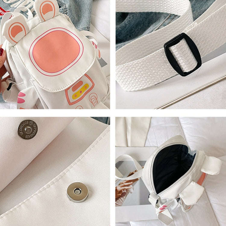Cute Cartoon Student Crossbody Bag Lightweight Shoulder Bag(Blue)